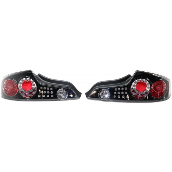 For Infiniti G35 Tail Light Assembly 2003 2004 2005 Pair | Halogen | Black Interior | Clear Lens | Coupe IN2811106