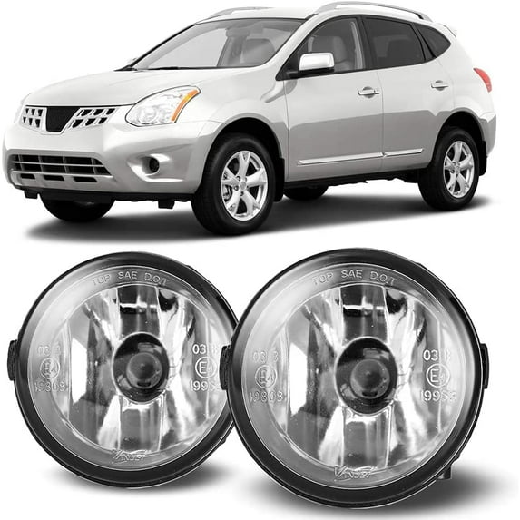 For Infiniti Nissan Rogue Factory Bumper Replacement Fit Fog Lights Clear Lens Pair