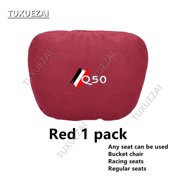 For Infiniti Q50 Car Headrest Neck Deer skin velvet Double strap design Support Seat Regular seats Racing seats Car Pillow Neck