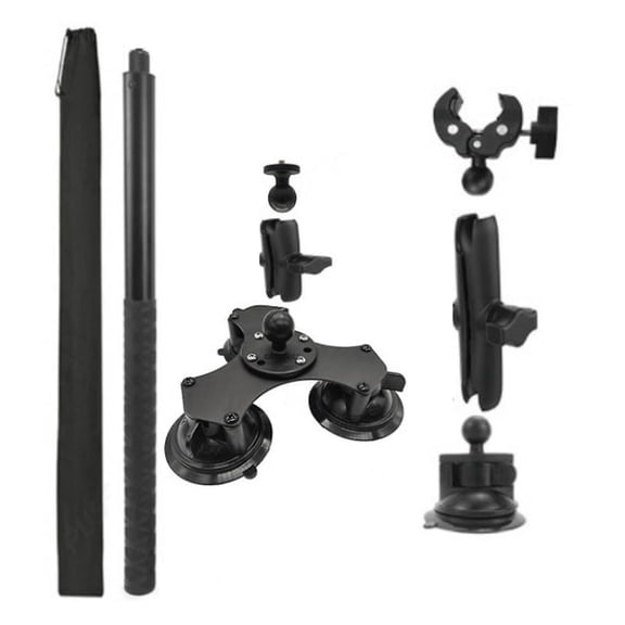 For Insta 360 ONE X / X2 / X3 / X4 Car Top Suction Cup Selfie Stick Bracket Set 4