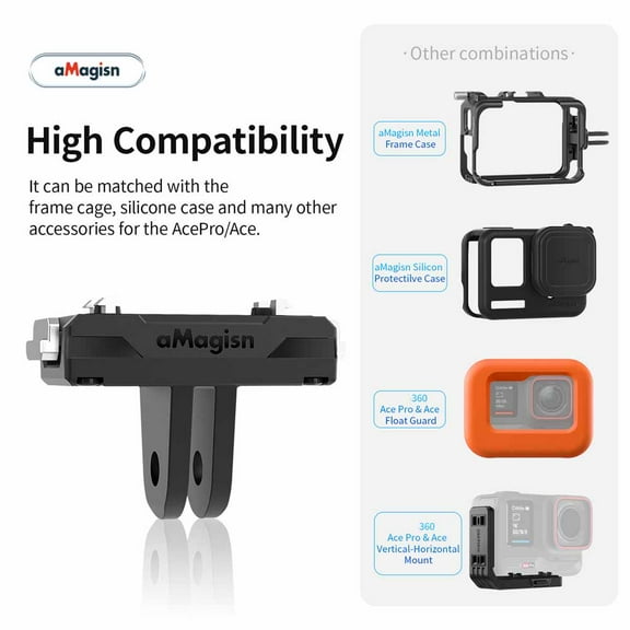 For Insta360 Ace Pro/Ace Action Camera Magnetic Quick Release Mount Base Adapter