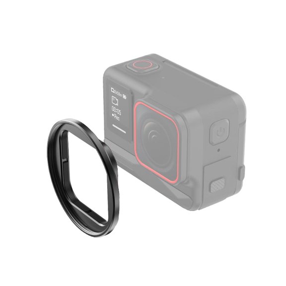 For Insta360 Ace Pro QKOO Filter Holder Metal Protective Filter Frame (Black)