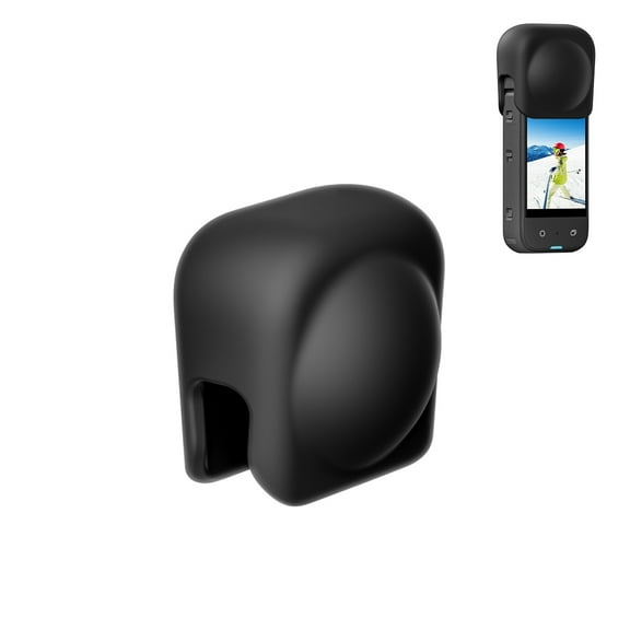 For Insta360 X3 PULUZ Silicone Protective  Lens Cover(Black)