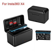 For Insta360 X4 Battery Fast Charging Case 2 Batteries USB Type-C Charge Box