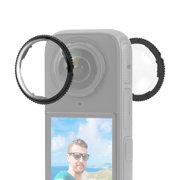 For Insta360 X4 QKOO Rotation Optical Glass Lens Guard Protective Cover Transparent