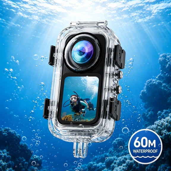For Insta360 X6 PULUZ 60M / 196FT Underwater Waterproof Housing Invisible Diving Case HD PC Cover