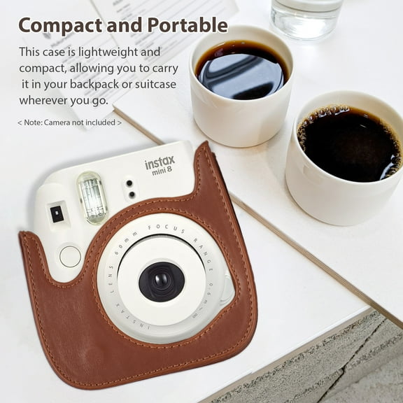 For Instant Camera Storage Case Camera Bag PU Leather Magnetic Buckle With Shoulder Strap Compatible With   Mini 12/11/9/8