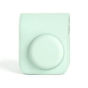 For Instax Mini 12 Camera Case PU Leather Soft Silicone Cover Bag for Fujifilm Polaroid Film Camera Bag w/Shoulder Strap