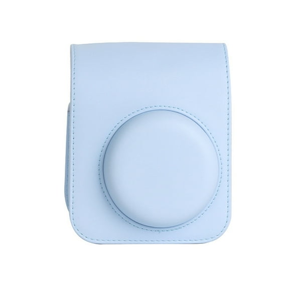 For Instax Mini 12 Camera Case PU Leather Soft Silicone Cover Bag for Fujifilm Polaroid Film Camera Bag w/Shoulder Strap