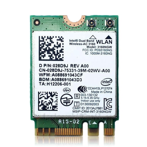 For Intel Wireless-AC 3160 Legacy Wi-Fi Adapter | 433Mbps WiFi with Bluetooth 4.0 | 2.4GHz & 5GHz Network Card | 3160NGW