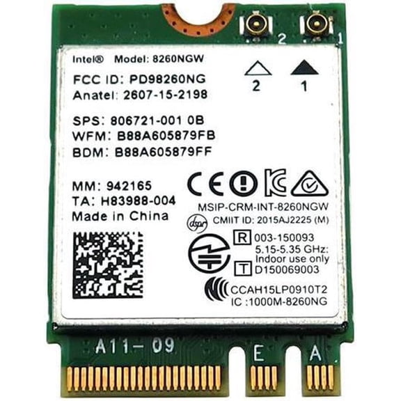For Intel Wireless-AC 8260 Legacy Wi-Fi Adapter | 867Mbps WiFi with Bluetooth 4.2 | 2.4GHz & 5GHz Network Card | 8260NGW