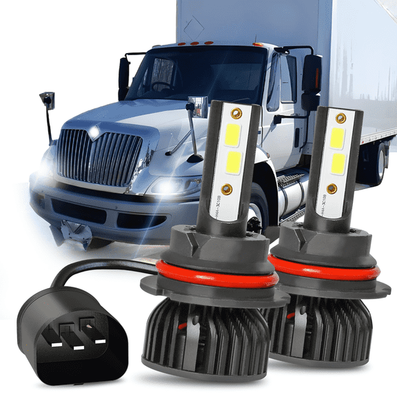 For International 4300 4400 4300LP 2011-2018 2Pack 9007 LED Headlight Bulbs 6000K