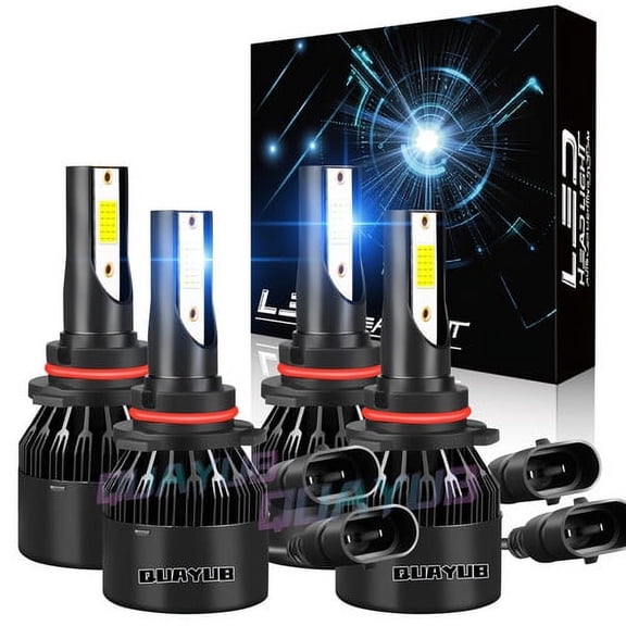 For International Truck Pro Star Prostar 2008-2016 4x Ice Blue LED High/Low Beam 9005 9006 Headlight Bulbs