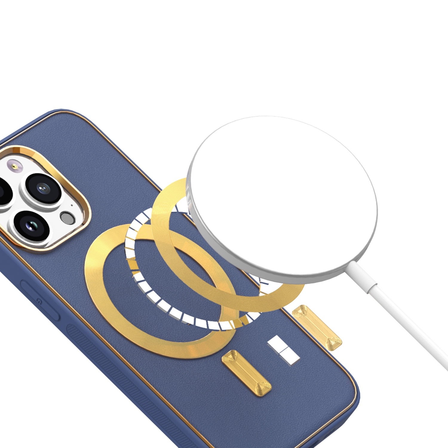 For iP15 Pro Max Ultimate Quality PU Leather Hybrid Case Cover 