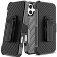 thumbnail image 1 of For Iphone 16 Plus 6.7 Inch Noble Lined Shockproof Dual Layer Hybrid - Blackgrey, 1 of 3