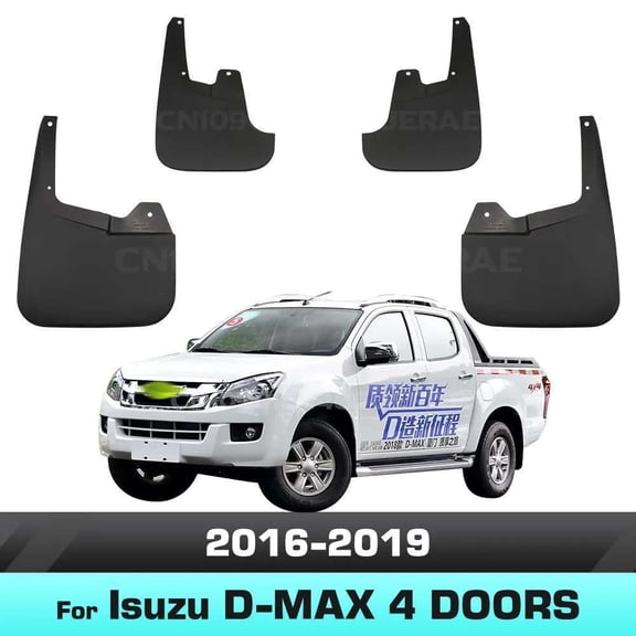 For Isuzu D-MAX 4 DOORS 2016 2017 2018 2019 Fender Mudguard Mud Flaps Guard Splash Flap Mudguards Car Accessories