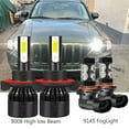 thumbnail image 1 of For JEEP Compass 2007-2009  Combo LED Headlights High Low Beam Fog Light Bulbs, 1 of 14