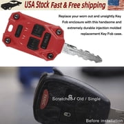 For JK Accessories Car Key Fob Case Cover for Jeep Wrangler JK 07-18 Red NEW