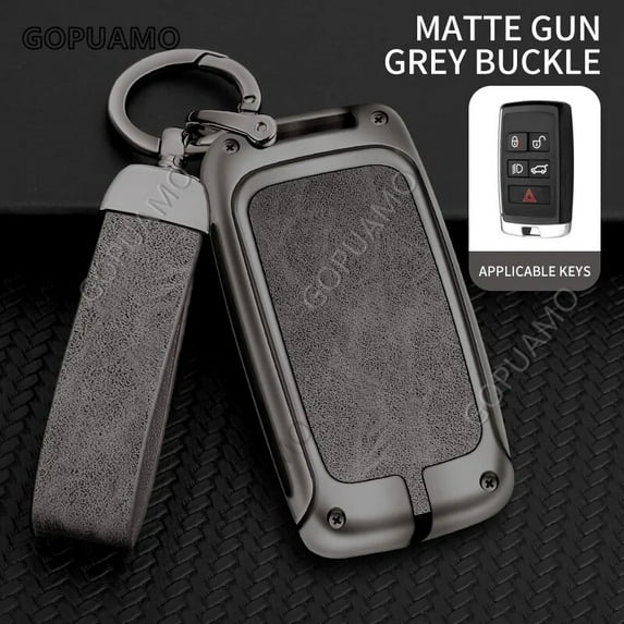 For Jaguar A 5 buttons key case Case Remote Protection Cover Bag Shell Zinc alloy+leather Car Remote Key Case