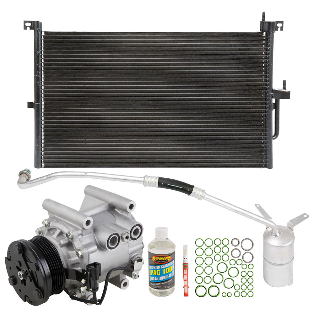 For Jaguar X-Type 2005-2008 A/C Kit w/ AC Compressor Condenser & Drier - BuyAutoParts