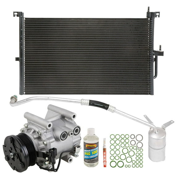 For Jaguar X-Type 2005-2008 A/C Kit w/ AC Compressor Condenser & Drier - BuyAutoParts