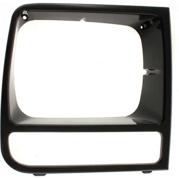 For Jeep Cherokee 1998 1999 2000 2001 Headlight Bezel Passenger Side | Gloss Black | Limited/Classic Models | Replacement For CH2513156 | 5EM72SW1