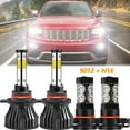 thumbnail image 1 of For Jeep Cherokee 2014-2015 LED HEADLIGHT + Fog Light Bulbs White Kit Combo, 1 of 12