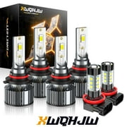 For Jeep Cherokee 2016-2018 2019 2020 LED Headlight + Fog Light Bulbs Combo 6X