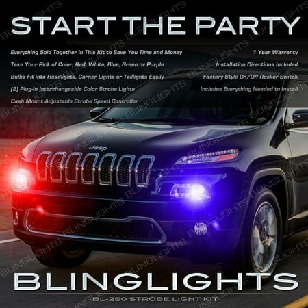 For Jeep Cherokee Head & Tail Lamp Strobe Light Kit sport latitude trailhawk limited