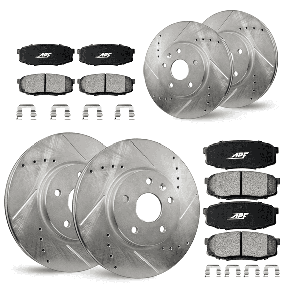 For Jeep Compass (07-17), Jeep Patriot (07-17) Full Brake Kit F&R Rotors+Pads