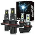 thumbnail image 1 of For Jeep Compass 2007 2008 2009 Quayub LED Headlight Hi/Low+Fog Light Bulbs Combo 6000K, 1 of 17