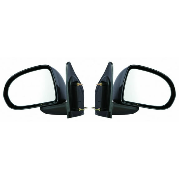 For Jeep Compass 2010 Door Mirror Driver and Passenger Side | Pair | Manual | Non-Heated | Textured | Replacement For 5115041AK | CH1320266