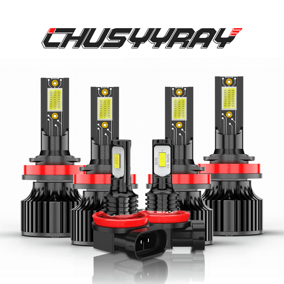 For Jeep Compass 2014-2021 6Pcs LED Headlight Hi/Lo + Fog Light Bulbs Combo kit