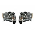 thumbnail image 1 of For Jeep Compass Headlight Assembly 2011 2012 2013 Pair Driver and Passenger Side | Lens/Housing | CAPA | CH2518139C, 1 of 4