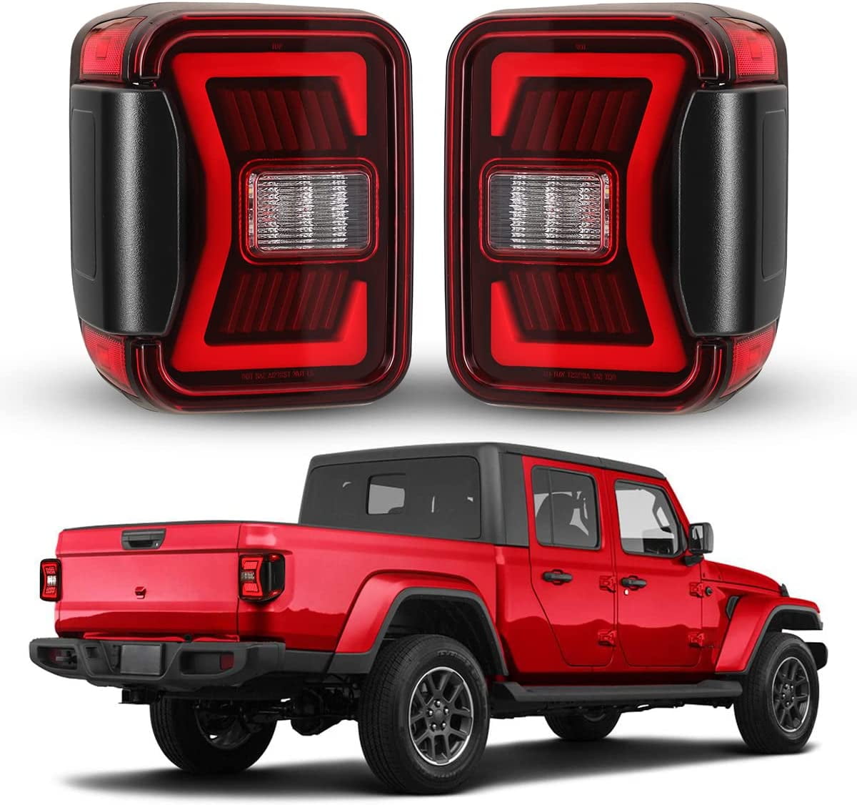 For Jeep Gladiator JT 20192021 LED Rear Tail Lights Sequential Lamps