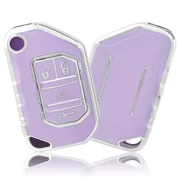 For Jeep Gladiator JT Sahara JLU Wrangler JL Rubicon TPU Car Key Fob Case Cover,White