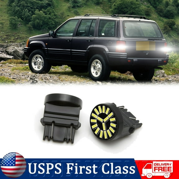 For Jeep Grand Cherokee 1996-2021 3157 3057 White LED Brake Stop Tail Lights Kit
