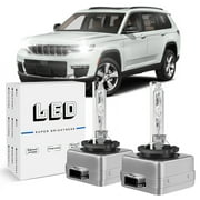 For Jeep Grand Cherokee 2008-2013 D1S Xenon HID Headlight Bubls  High/Low Beam 2pcs