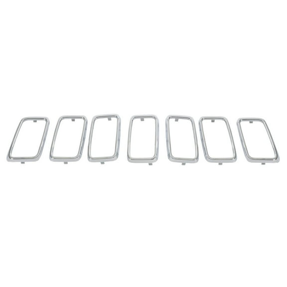 For Jeep Grand Cherokee 2014-2022 Grille Molding | 7 Pieces | Plastic | Chrome | Grille Insert | Replacement For CH1210125 | 6ML09SZ0AA