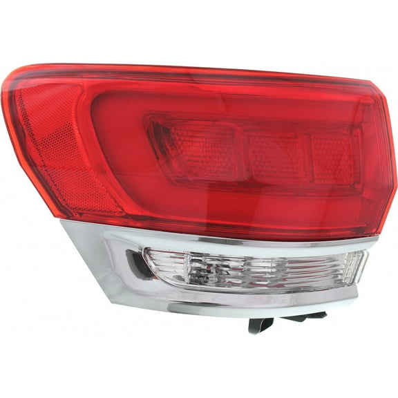 For Jeep Grand Cherokee Tail Light Assembly 2014-2020 Driver Side Outer Chrome Type 1 Laredo/Limited/Overland/Summit CAPA For CH2804106 | 68110017AG