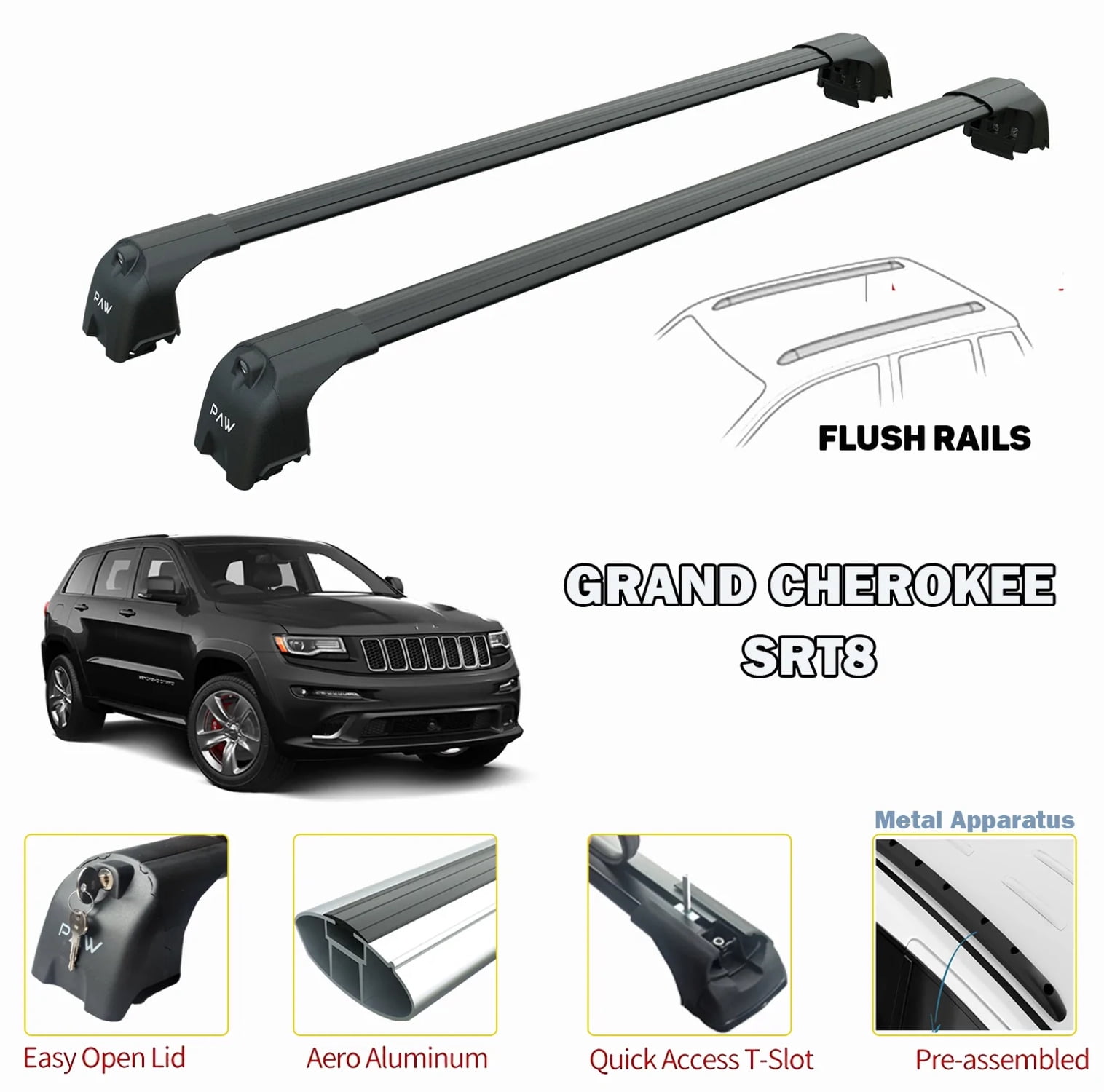 Jeep Grand Cherokee Roof Rack Cross Bars