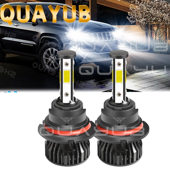 For Jeep Liberty 2002-2004 2005-2007 2x 9007/HB5 6000K LED Headlight Hi/Lo Bulbs