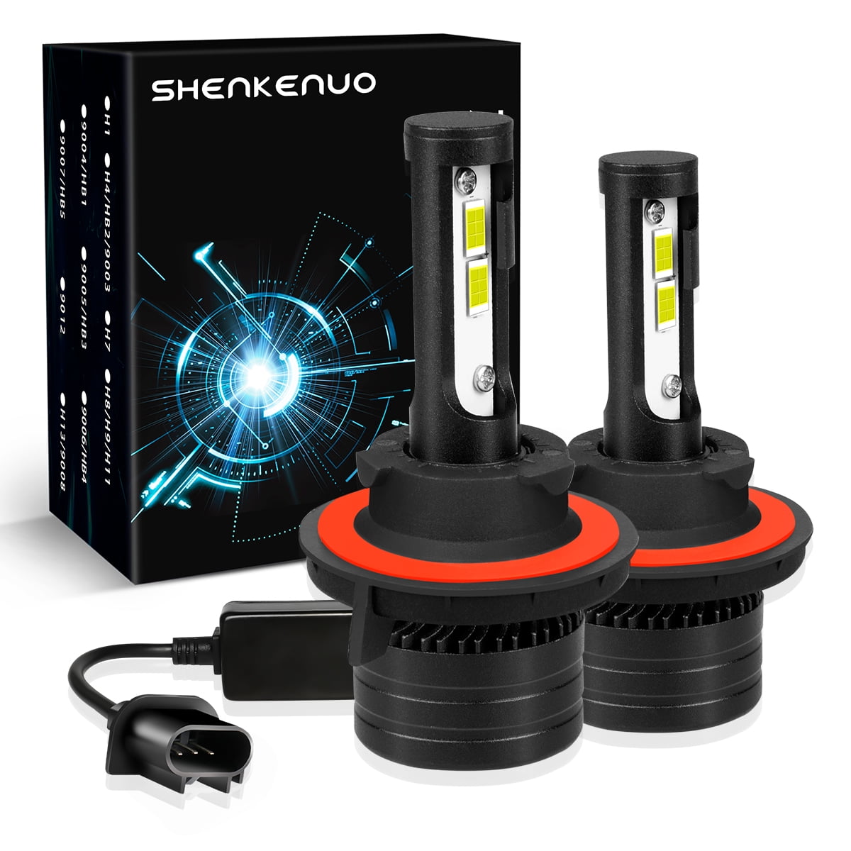 6000K Fit For Jeep Gladiator 2020-2022 LED Headlight Hi/Lo +Fog Light 4 Bulbs 9008 H16 Combo Kit