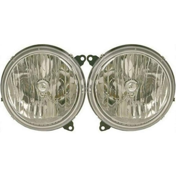 For Jeep Liberty Headlight Assembly 2005 2006 2007 Pair Driver and Passenger Side | DOT Certified | CH2502156 | CH2503156 | 55157141AA