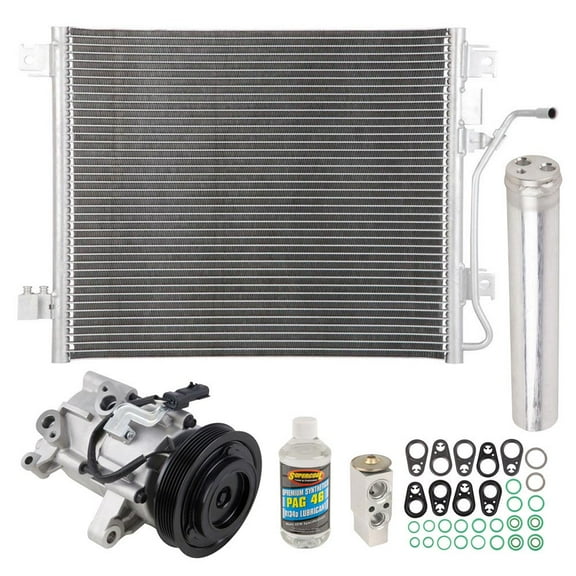 For Jeep Liberty Standard Trans. A/C Kit w/ AC Compressor Condenser & Drier - BuyAutoParts