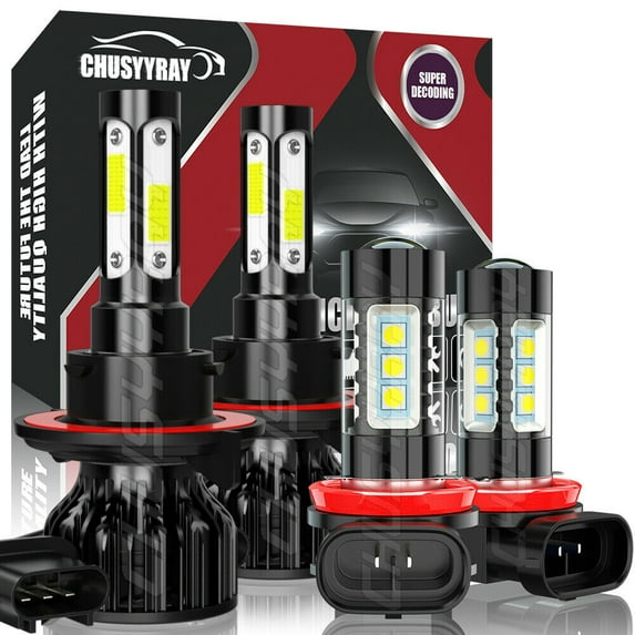 For Jeep Renegade 2015-2020 4X LED Headlight High/Low + Fog Light Bulbs Combo