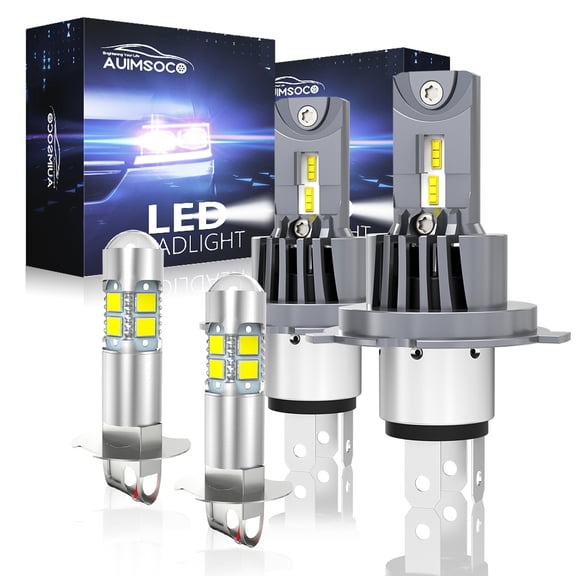 For Jeep Wrangler 1995 1998-1999 Sport Utility 2-Door LED Headlight Bulbs + Fog Light Kit Easy Install High Power Lamps