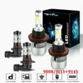 thumbnail image 1 of For Jeep Wrangler 2007 2008 2009 Headlights,9008 H13 LED High/Low Beam+9006 led fog light 4pc, 1 of 10