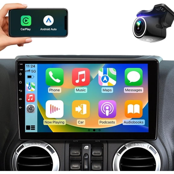 For Jeep Wrangler 3 JK 2007-2016 10.1" Android 15 4+64GB Car Radio Stereo GPS Carplay SWC