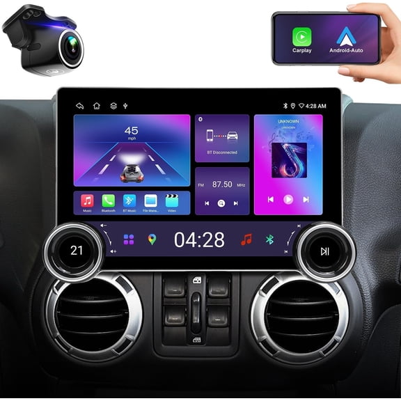 For Jeep Wrangler 3 JK 2007-2017 10" Android 4+64GB Car Radio Stereo GPS CARPLAY